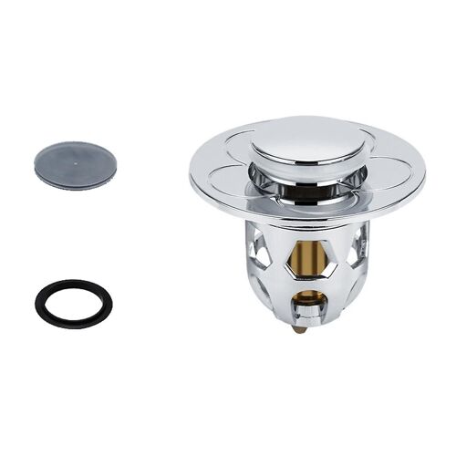 Bouchon de vidange d¿évier universel avec piège à cheveux, Bouchon de lavabo universel Passoire de vidange d¿évier de salle de bain, A