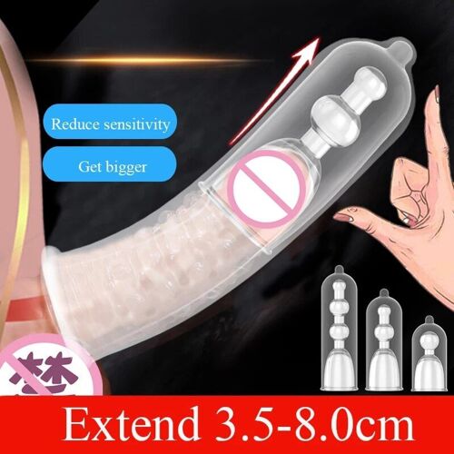 Manchon De Pénis Réutilisable En Silicone, Glans Flexibles, Agrandissement Du Pénis, Retarde L'éjaculation, Pas De Vibromasseur, Jouets Sexuels Pour Hommes