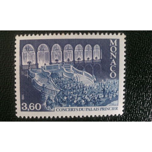 Timbre Monaco ( Yt 1429 ) 1984 25 Ans De Concerts Dans La Cour Du Palais Ducal