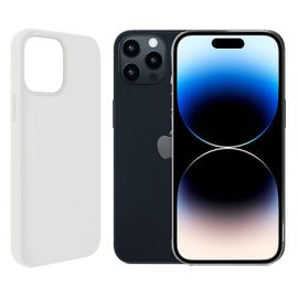 Coque De Protection Souple Silicone Blanc Pour Iphone 14 Pro -Visiodirect -