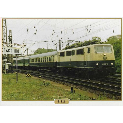 Fiche Train - Locomotive "E-111" - Allemagne De 1974 -
