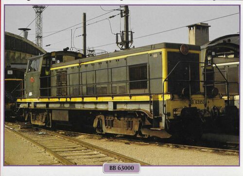 Fiche Train - Locomotive Bb 63000 - Sncf - France De 1953 -