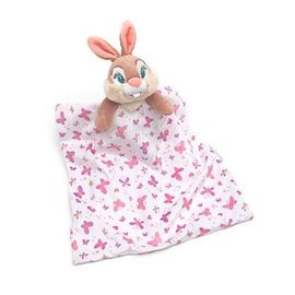 Doudou Lapin Miss Pretty Bunny Couverture Peluche Panpan Disney Beige Papillons Roses Soft Toys Duvet Cover Blanket Baby