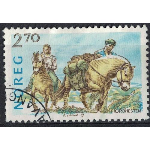 Norvège 1987 Oblitéré Rond Used Fjordhesten Chevaux Des Fjords Su