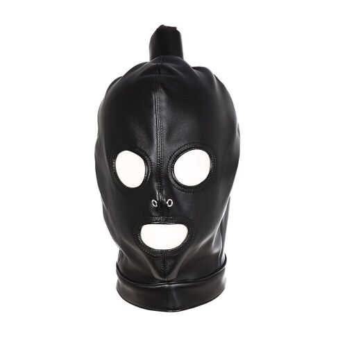 Masque De Bondage En Cuir Pu Unisexe, Gilet Avec Perruques Amovibles, Couvre-Chef De Retenue, Masque De Cosplay Fétiche, Jouet Sexuel Sm