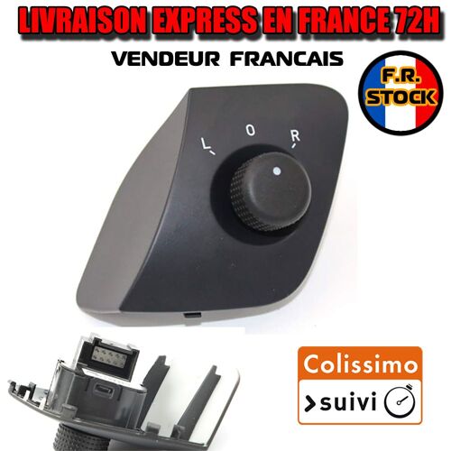 Interrupteur Rétroviseur Bouton Commande Pour Seat Ibiza 2009-2016 Noir