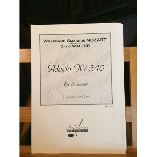 Mozart D. Walter Adagio Kv 540 Pour Quintette À Vent Partition Notissimo
