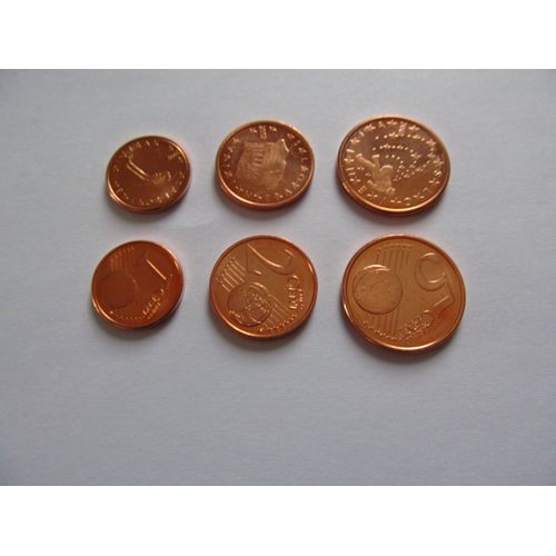 Euro Slovénie 2007 : Mini Série 1,2,5 Cts De Rouleaux (Unc)