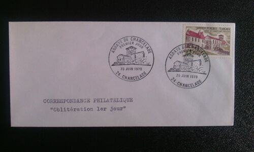 Enveloppe 1° Jour France ( Yt 1645 ) 1970 Abbaye De Chancelade (Dordogne)