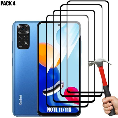 4 Verre Trempé Intégral Pour Xiaomi Redmi Note 11/11s Protection D'écran Antichoc 9h - E.F.Connection
