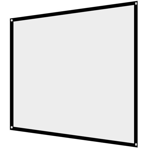 SJZG-Écran De Projecteur, Toile Videoprojecteur Pliable 4:3 Écran De Projection Blanc Sans Plis Portatif Pour Cinéma En Plein Air (60 Pouces)