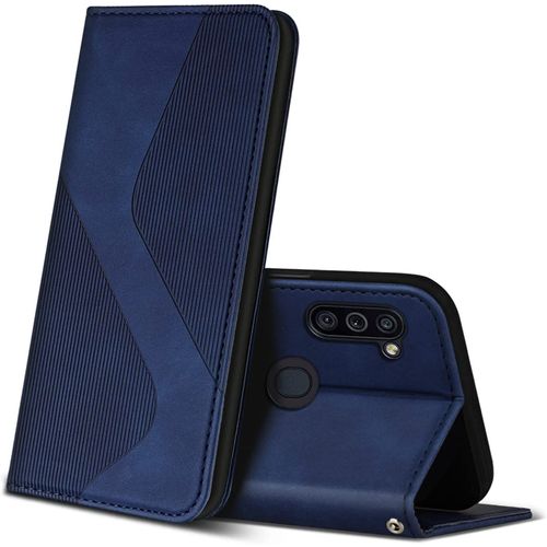 Coque Pour Samsung Galaxy M11 / Galaxy A11, Premium De [Emplacements Cartes], Clapet Folio Pour Samsung Galaxy M11 / Galaxy A11 (Bleu)