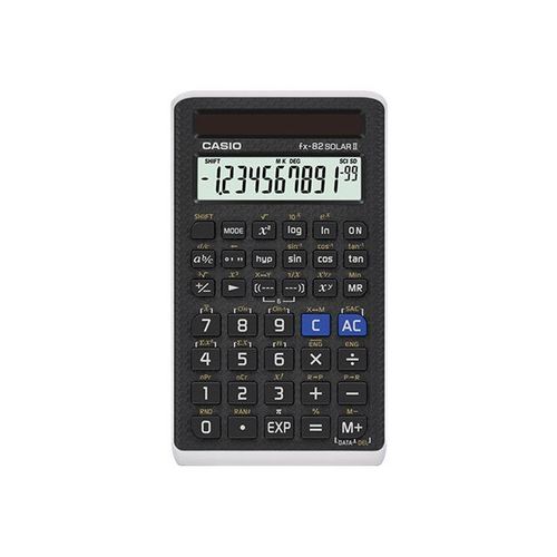 Casio fx-82SOLAR II - Calculatrice scientifique - 10 chiffres + 2 exposants - panneau solaire