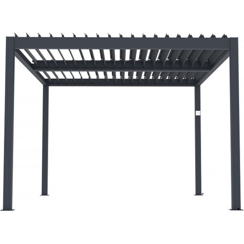 Pergola Bioclimatique Électrique Avec Led Windsor En Aluminium 3 X 4 - Gris