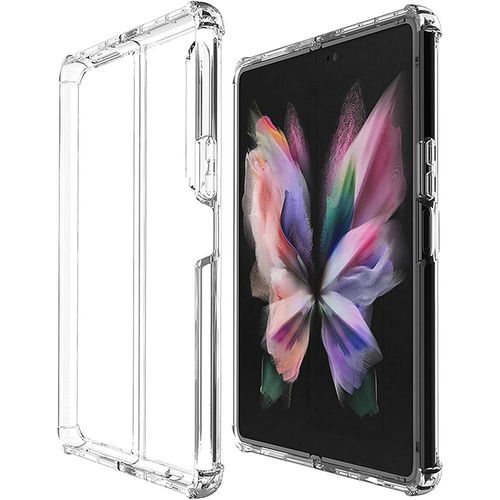 Coque pour Samsung Galaxy Z Fold 3 - Protection 4 Coins Renforcée Silicone Haute Résistance Transparente - E.F.Connection