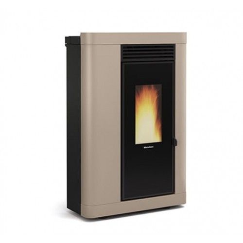 Poêle à granulés étroit et canalisé - 9kW - taupe - Annabella AD Evo LA NORDICA EXTRAFLAME