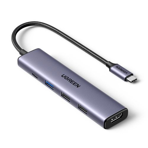 Adapter Hub Ugreen Cm478 Usb-c To Hdmi, Usb-a 3.0, 2x Usb-a 2.0, Pd