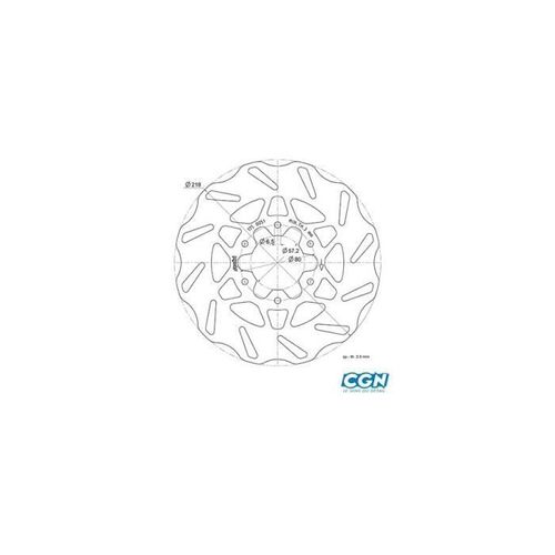 Disque Frein Moto Ar Polini Wave Adapt. Derbi Senda Drd/Rcr 11-/Rx/Sx/Senda 125 (D.218)