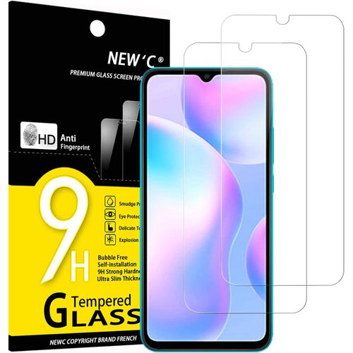 2 Pièces, Protecteur D'écran Pour Xiaomi Redmi 9a, Xiaomi Redmi 9c, Verre Trempé Anti Rayures, Anti Traces De Doigts, Sans Bulles, Dureté 9h, 0,33 Mm Ultra Transparent, Ultra Résistant