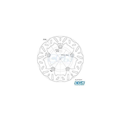 Disque Frein Maxi Scooter Av Polini Wave Adapt. 250/400/650 Suzuki Burgman (D.260)