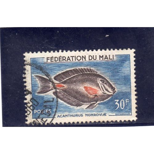 Timbre-Poste Du Mali (Poisson Acanthurus Monroviae)