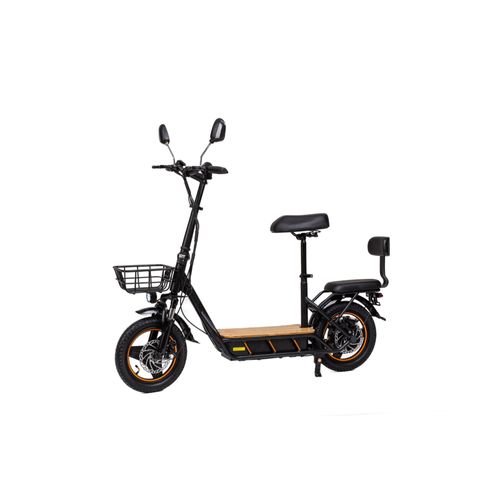 Trottinette Électrique Kukirin C1 Pro : Moteur 500 W, Batterie 48 V 26 Ah, Autonomie 100 Km, Pneus 14 Pouces ¿ Vélo De Ville Pliable Avec Panier Et Siège Arrière