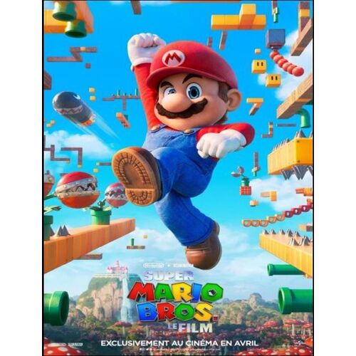 Super Mario Bros, Le Film - Affiche Originale De Cinéma - Format 120x160 Cm - Un Film De Michael Jelenic, Aaron Horvath Avec Les Voix De Chris Pratt, Anya Taylor-Joy, Charlie Day - Année 2023