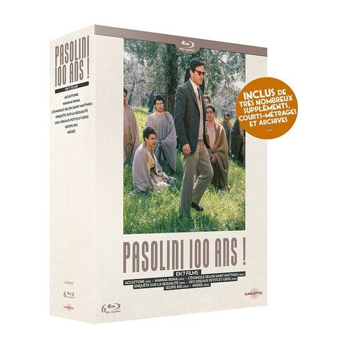 Pasolini 100 Ans ! En 9 Films : Accattone + Mamma Roma + La Ricotta + L'évangile Selon Saint Matthieu + Enquête Sur La Sexualité + Des Oiseaux Petits Et Gros + Oedipe Roi + Médée + Carnet De Notes Pour Une Orestie Africaine - Pack - Blu-Ray