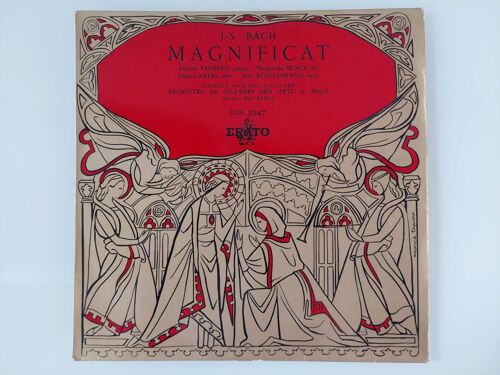 Disque Vinyle 33 Tours Bach Magnificat - Chef D'orchestre/Direction Karl Redel