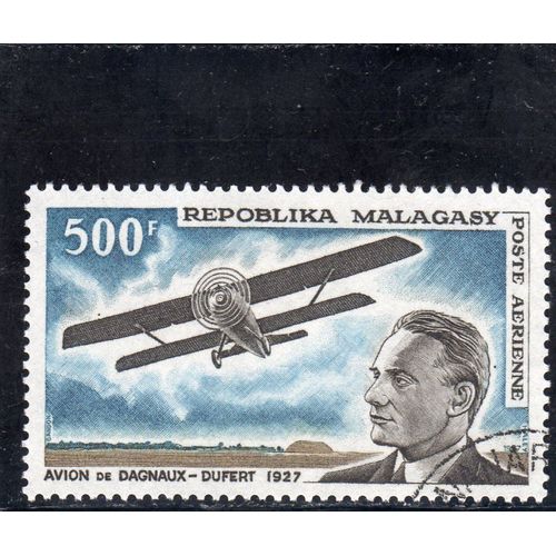 Timbre De Poste Aérienne De Madagascar (Jean Dagnaux Et Avion Bréguet)