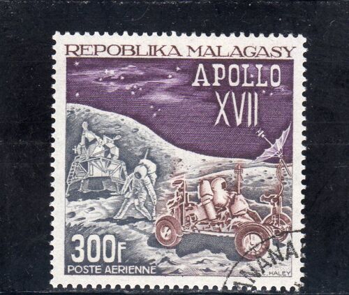Timbre De Poste Aérienne De Madagascar (Apollo Xvii)