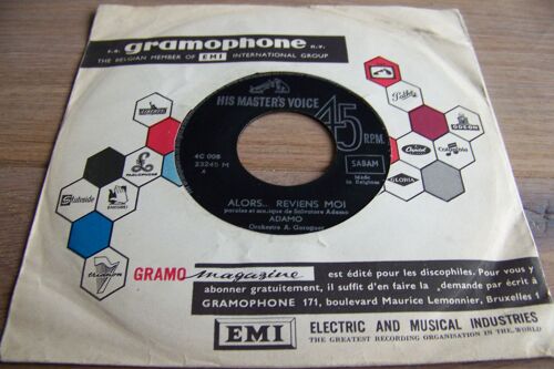 Alors..Reviens Moi / Sois Heureuse Rose (Pressage Belge)