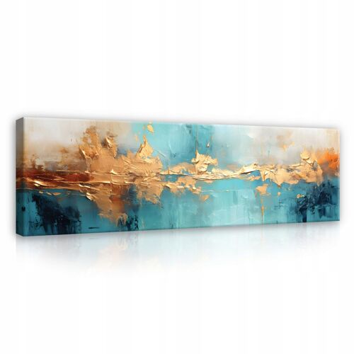 Impression sur toile abstrait moderne 145x45 cm xxl tableau décoration deco murale intissée pour salon chambre cuisine
