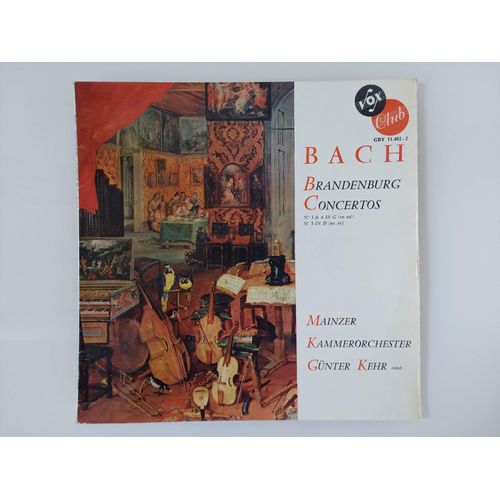 Disque Vinyle 33 Tours Bach Brandenburg Concertos N° 3 & 4 In G (En Sol) - N° 5 In D (En Ré)