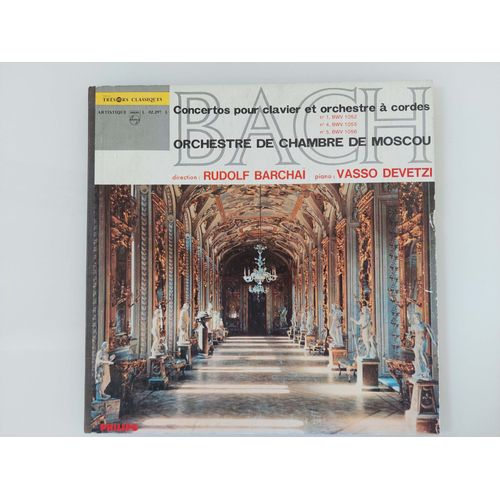 Disque Vinyle 33 Tours Bach Contertos Pour Clavier Et Orchestre À Cordes