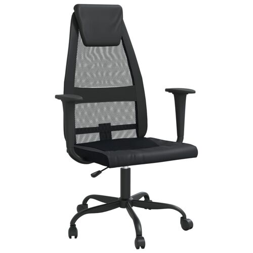 Chaise fauteuil siège de bureau informatique étude réglable en hauteur noir Helloshop26 02_0024073