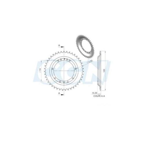 Couronne Cyclo Adaptable 103 Sl 43dts (D94) 11 Trous