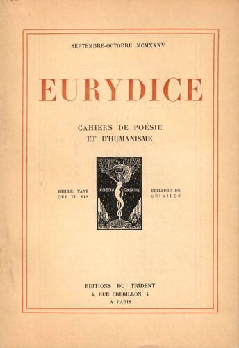 Eurydice N° 17 - Septembre-Octobre 1935