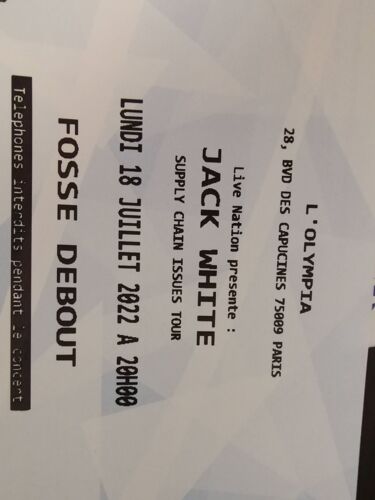 Billet Concert Jack White