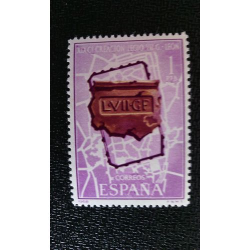 Timbre Espagne ( Yt 1530 ) 1968 Anniversaire - Fondation De León