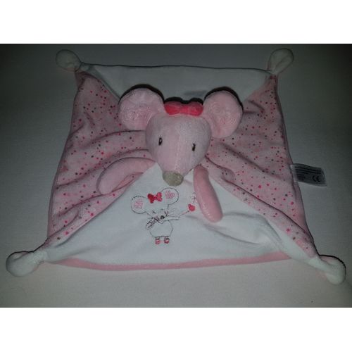 Doudou Plat Souris Kiabi Simba Toys Benelux Blanc Rose Bebe Naissance Peluche Éveil Enfant Blanket Comforter Soft Toys