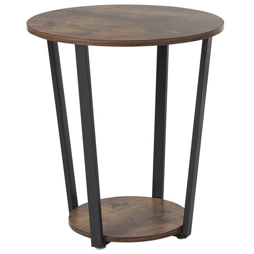 Table d'appoint bois foncé et noir ORICK