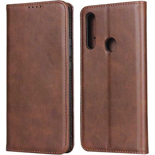 Coque Huawei P Smart Z,Premium Flip Magn¿¿Tique Portefeuille ¿¿Tui En Cuir,[3 Fentes Pour Cartes][Fonction De Support][Tpu Antichoc],Housse Etui Pour Huawei P Smart Z - Marron Fonc¿¿