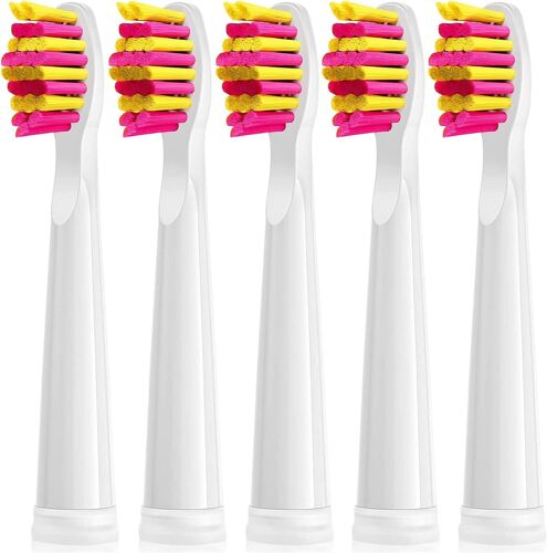 Brossettes De Rechange (Rose Tête De Brosse) 5pc Adaptée Pour Fairywill D7/D8/Fw507/Fw508/Fw551/Fw2011/Fw917/Fw959/Fw515/Seago Sg E9 Brosse À Dents Électrique Poils Souple Tete De Remplacement