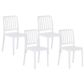 Lot De 4 Chaises De Jardin Blanches Sersale