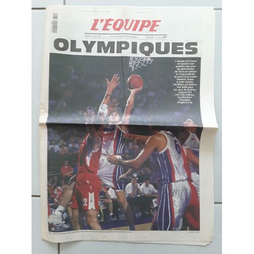 Journal L'Equipe 16532 - 2 Juillet 1999 - Basket France