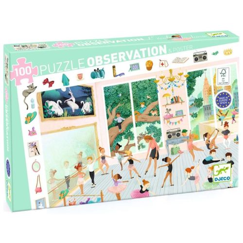 Djeco Puzzle Observation - L'école De Danse - 100 Pièces