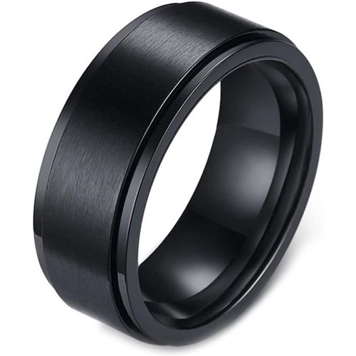 TIANYI-8mm Anxiety Ring, Spinner Ringe Anti Stress Edelstahl Fidget Ring Stressabbau Hochzeit Versprechen Band, Verlobungsring Eheringe Freundschaftsringe, Gr.54-70