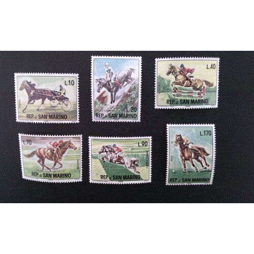 Timbre San Marino ( Yt 660 A 665 ) 1966 Équestre