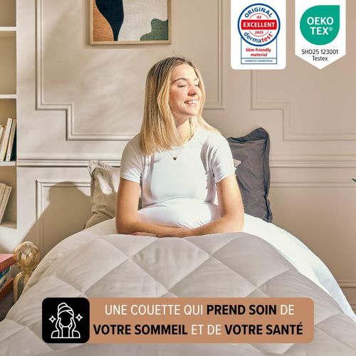 Kalanka-Couette Été 140x200 En Microfibre, Édredon 140x200 Cm, Légère Et Chaude Avec Garnissage 150g/M², Certifiée Oeko-Tex - Design Anti-Grumeaux - Lavable À 60°C